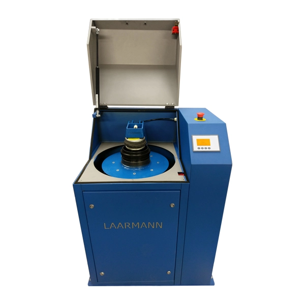 LAARMANN LM250 Pulveriser Ring Mill Front view of the LAARMANN LM250 Pulveriser Ring Mill for laboratory sample grinding